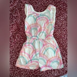 Tea Collection Pink and Blue Bodysuit with Whimsical Pattern